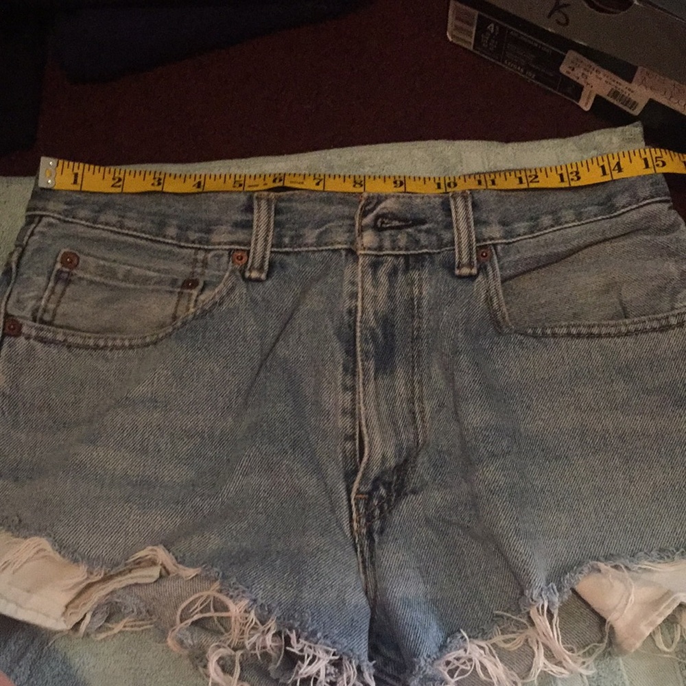 Levi’s denim distressed cut-off shorts